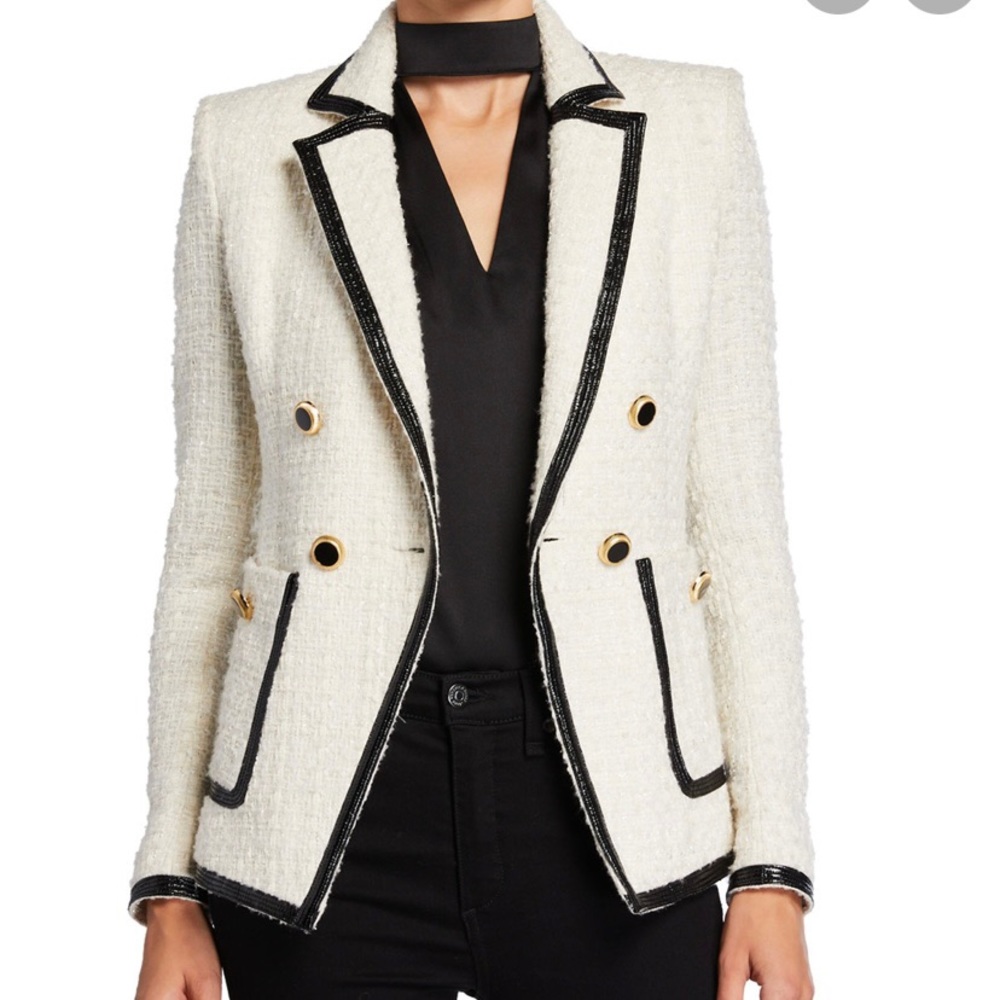 Veronica Beard Cato double breasted tweed jacket